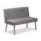 Baxton Studio Dining Nook, 47.25 W, 27.75 H, Wood, Grey/Walnut Brown 214-11960-11959-9305-ZORO - alternate 10